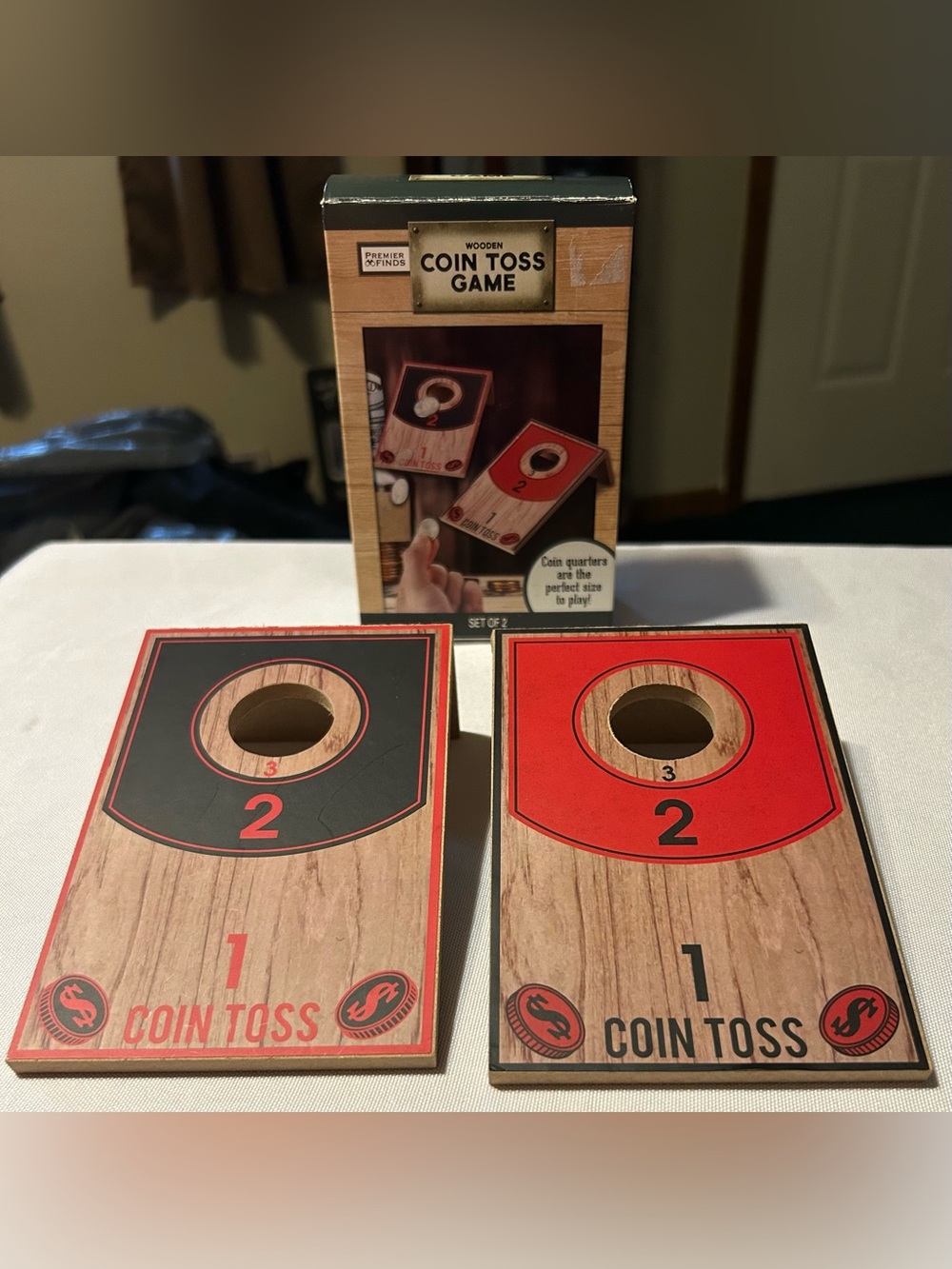 Desktop Coin Toss Cornhole Boards Set